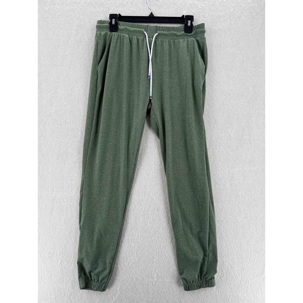 Suzette Collection - Joggers Heathered Drawstring Pockets - Green - M - Womens